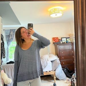 Free people blue layered shirt